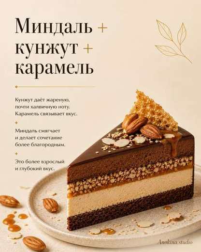 Миндаль, кунжут, карамель