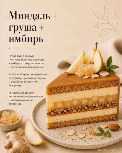 Миндаль, груша, имбирь