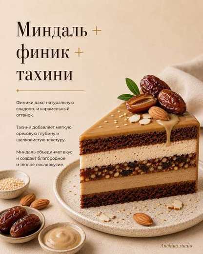 Миндаль, финик, тахини
